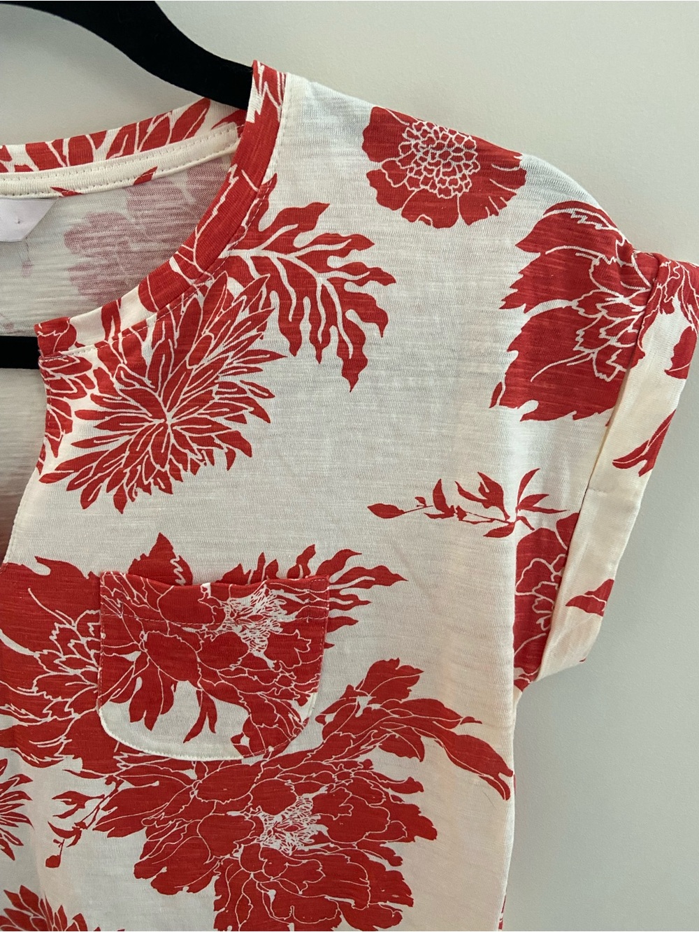 Part Two Short-Sleeve Split-Neck Floral Print Tee - Picture 3 of 16
